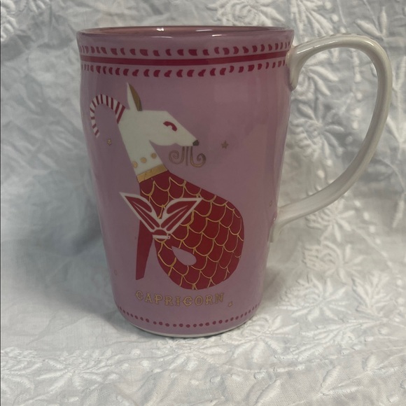 Anthropologie Other - Anthropologie Large Pink Capricorn Mug Astrology Zodiac Danielle Kroll